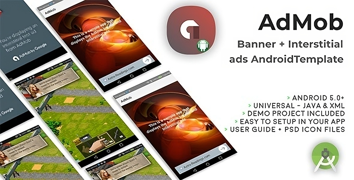 Android Universal Admob Banner Interstitial Ads Template Cubycode